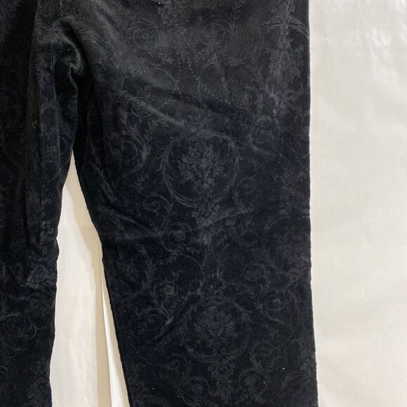 St. John Sport by Marie Gray Fashion Fit Black‎ Corduroy Pants Size 8 Wide Leg - Picture 4 of 12